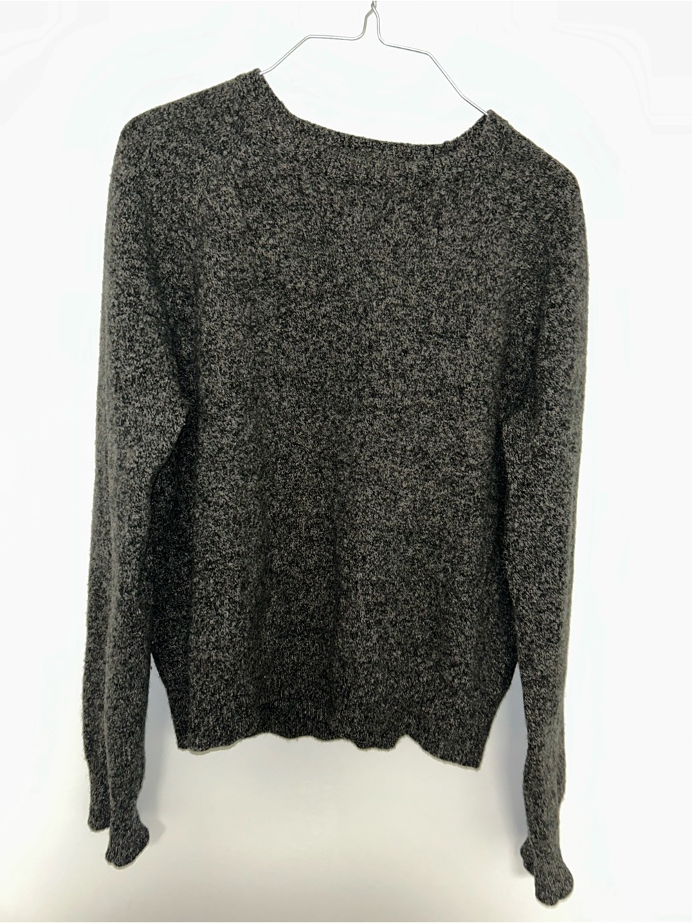 J.CREW Women’s Heathered Gray 100% Lambswool Knit Crewneck Pullover Sweater L